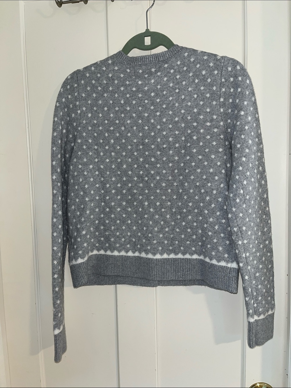 Old Navy Gray Cardigan with White Star Dot Pattern - Picture 5 of 5
